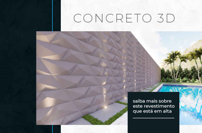 Concreto 3D: saiba mais sobre este revestimento que está em alta